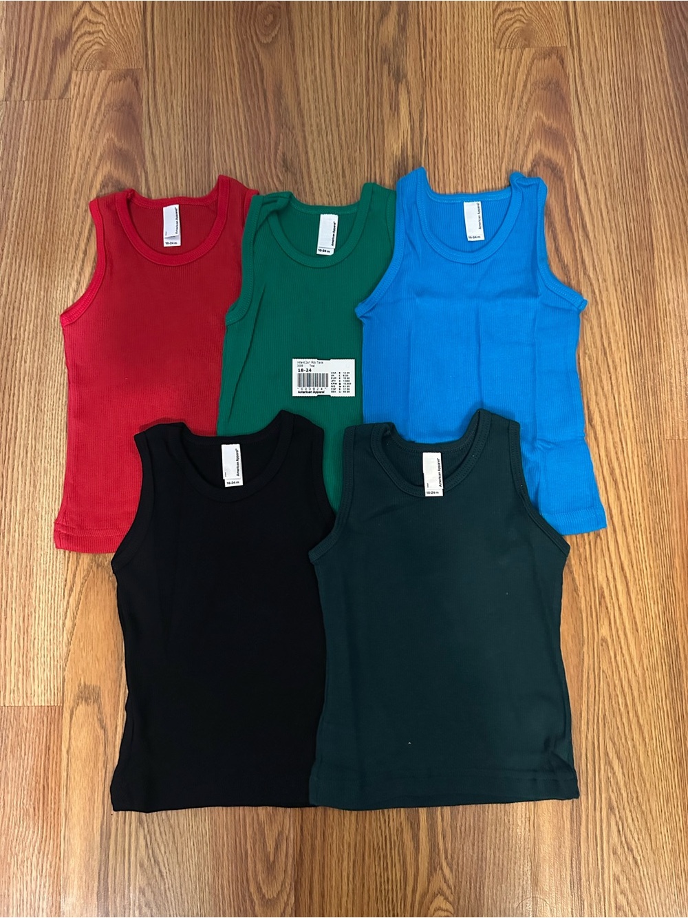 American Apparel Unisex Toddler Tank Tops, Multi-Color, Size 18-24Months